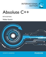 Absolute C++: International Edition - Savitch, Walter