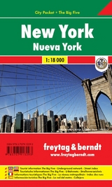 New York, Stadtplan 1:18.000, City Pocket + The Big Five - 