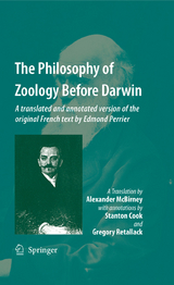 Philosophy of Zoology Before Darwin -  Stanton Cook,  Alex McBirney