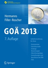 GOÄ 2013 - Hermanns, Peter M; Filler, Gert; Roscher, Bärbel