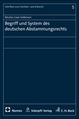 Begriff und System des deutschen Abstammungsrecht - Nicolas Uwe Vollersen