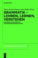 Grammatik - Lehren, Lernen, Verstehen - 