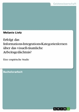 Erfolgt das Informations-Integrations-Kategorienlernen über das visuell-räumliche Arbeitsgedächtnis? - Melanie Lietz