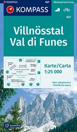 KOMPASS Wanderkarte 627 Villnösstal, Val di Funes - 