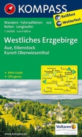 KOMPASS Wanderkarte Westliches Erzgebirge, Aue, Eibenstock, Kurort Oberwiesenthal - 
