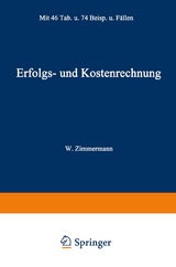 Erfolgs- und Kostenrechnung - Werner Zimmermann