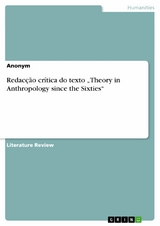 Redacção crítica do texto „Theory in Anthropology since the Sixties“