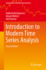 Introduction to Modern Time Series Analysis - Kirchgässner, Gebhard; Wolters, Jürgen; Hassler, Uwe