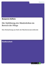 Die Einführung des Mindestlohns im Bereich der Pflege - Benjamin Käflein