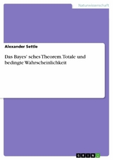 Das Bayes' sches Theorem. Totale und bedingte Wahrscheinlichkeit -  Alexander Settle