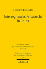 Interregionales Privatrecht in China - Susanne Deißner