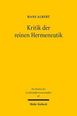 Kritik der reinen Hermeneutik - Hans Albert