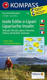 Isole Eolie o Lipari - Liparische Inseln - Alicudi - Filicudi - Lipari - Panarea - Salina - Stromboli - Vulcano - KOMPASS-Karten GmbH