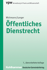 Öffentliches Dienstrecht - Manfred Wichmann, Karl-Ulrich Langer