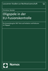 Oligopole in der EU-Fusionskontrolle - Christian Vorster