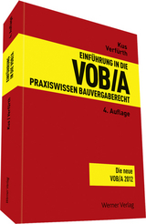 Einführung in die VOB/A - Alexander Kus, Frank Verfürth