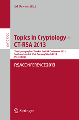 Topics in Cryptology - CT- RSA 2013 - 