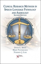 Clinical Research Methods in Speech-Language Pathology and Audiology - Irwin, David; Pannbacker, Mary; Lass, Norman J.