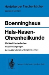 Hals-Nasen-Ohrenheilkunde Fur Medizinstudenten (2., Uber Arb. U. Erg. Aufl.) - H -G Boenninghaus