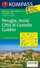 KOMPASS Wanderkarte Perugia - Assisi - Città di Castello - Gubbio - 