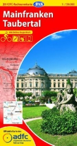ADFC-Radtourenkarte 21 Mainfranken Taubertal 1:150.000, reiß- und wetterfest, GPS-Tracks Download und Online-Begleitheft - 