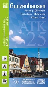ATK25-I08 Gunzenhausen (Amtliche Topographische Karte 1:25000) - Breitband und Vermessung Landesamt für Digitalisierung  Bayern