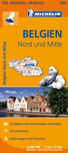 Michelin Karte Belgien Nord und Mitte. Noord- en Midden-Belgie. Belgique Nord et Centre - 