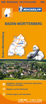 Michelin Regionalkarte Baden-WÃ¼rttemberg 1 : 300 000 - 