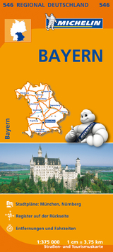 Michelin Karte Bayern. Allemagne Sud-Est, Bavière - 