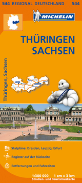 Michelin Karte Thüringen, Sachsen. Allemagne Centre-Est - 