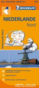 Michelin Karte Niederlande Nord. Noord-Nederland, Pays-Bas Nord - 