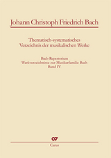 Johann Christoph Friedrich Bach: Thematisch-systematisches Verzeichnis der musikalischen Werke - 