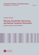 Minority Shareholder Monitoring and German Corporate Governance - Christian Thamm