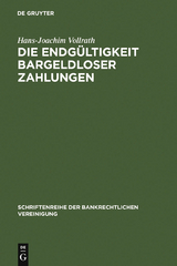 Die Endgültigkeit bargeldloser Zahlungen - Hans-Joachim Vollrath