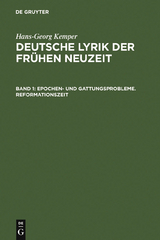 Epochen- und Gattungsprobleme. Reformationszeit - Hans-Georg Kemper