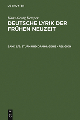 Sturm und Drang - Hans-Georg Kemper