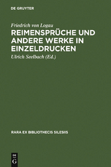 Reimensprüche und andere Werke in Einzeldrucken - 