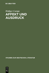 Affekt und Ausdruck - Rüdiger Campe