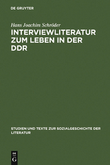 Interviewliteratur zum Leben in der DDR - Hans Joachim Schröder