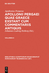 Apollonii Pergaei quae Graece exstant cum commentariis antiquis -  Apollonius Pergaeus