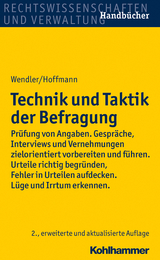 Technik und Taktik der Befragung - Wendler, Axel; Hoffmann, Helmut