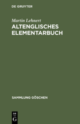 Altenglisches Elementarbuch - Martin Lehnert