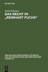 Das Recht im "Reinhart Fuchs" - Sigrid Widmaier