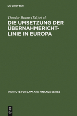 Die Umsetzung der Übernahmerichtlinie in Europa - 
