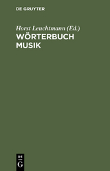 Wörterbuch Musik - 