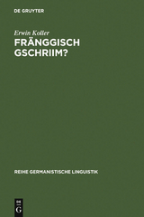 Fränggisch gschriim? - Erwin Koller