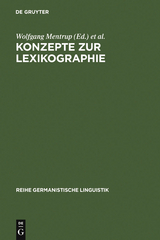 Konzepte zur Lexikographie - 