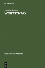 Wortsyntax - Jindrich Toman