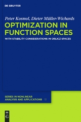Optimization in Function Spaces -  Peter Kosmol,  Dieter Müller-Wichards