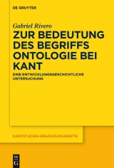 Zur Bedeutung des Begriffs Ontologie bei Kant -  Gabriel Rivero